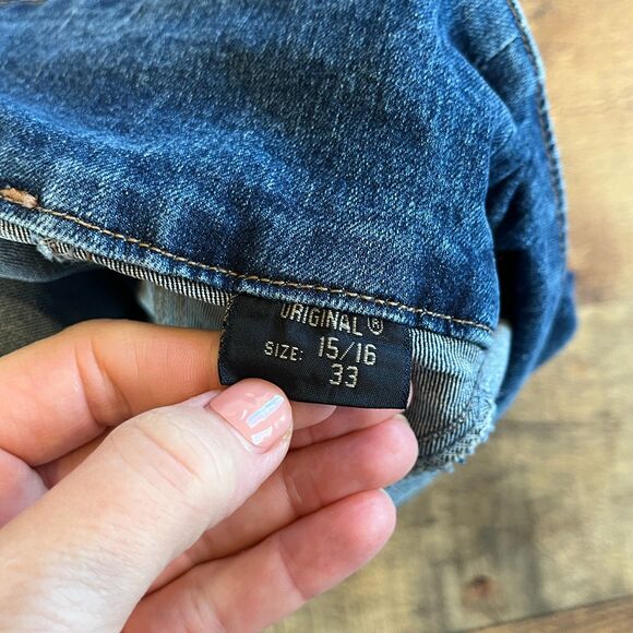 Abercrombie & Fitch Jeans Size 15/16 Wide Band 3 Buttons - Picture 6 of 6